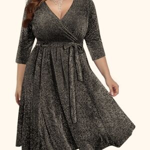 Black Sparkly Dress 16W NWT